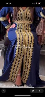 Caftan marineblauw, Ophalen of Verzenden, Zo goed als nieuw, Blauw, Overige typen