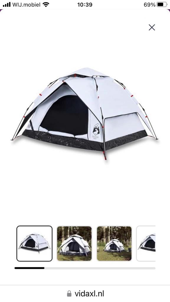 Tent met verduisterende stof, Caravans en Kamperen, Tenten, Zo goed als nieuw, Ophalen of Verzenden