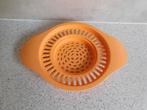 Tupperware Keukenhulpje Afgiethulp Zeef 18 cm. Oranje, Huis en Inrichting, Ophalen of Verzenden, Zo goed als nieuw, Oranje, Overige typen