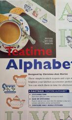 Teatime alfabet borduurpatroon, Ophalen, Nieuw, Handborduren, Patroon