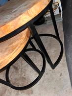 Tafel setje Mango hout, Huis en Inrichting, Rond, Zo goed als nieuw, Minder dan 50 cm, 50 tot 100 cm