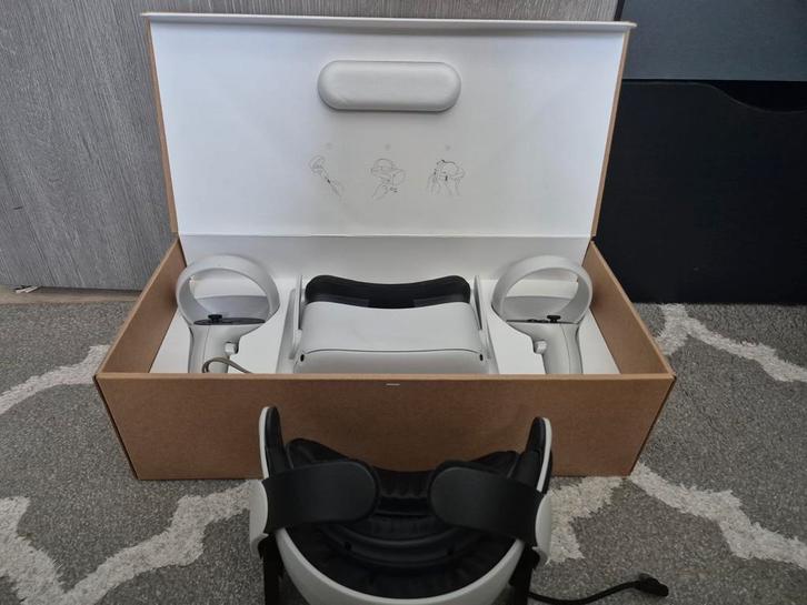 Meta quest 2 128 gb inclusief bobo pro 2, Spelcomputers en Games, Virtual Reality, Zo goed als nieuw, Overige platformen, VR-bril