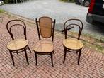 3 stuks thonet stoel met webbing.  Goede staat., Ophalen
