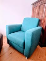 Fauteuil - zeegroen / turquoise, Ophalen, Zo goed als nieuw