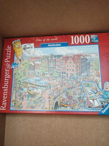 GRATIS - Ravensburger puzzel 1000 st - Amsterdam  beschikbaar voor biedingen