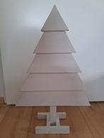 Wit massief houten kerstboom decoratie, Diversen, Kerst, Ophalen, Zo goed als nieuw