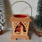 Ertsgebergte kerst lantaarn voor kaarslicht, Diversen, Kerst, Ophalen of Verzenden, Gebruikt