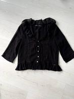Zara plumetis blouse zwart - maat XS, Ophalen, Zo goed als nieuw, Maat 34 (XS) of kleiner, Zara
