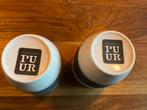Set van 2 bekers van puur, Ophalen of Verzenden, Zo goed als nieuw, Overige stijlen, Kop(pen) en/of Schotel(s)
