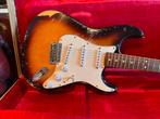 Fender stratocaster sunburst relic MIM, Ophalen of Verzenden, Gebruikt, Solid body, Fender