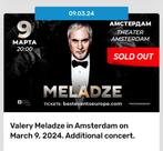 Valery Meladze Konzert Ticket Amsterdam, Tickets en Kaartjes, Evenementen en Festivals, Eén persoon
