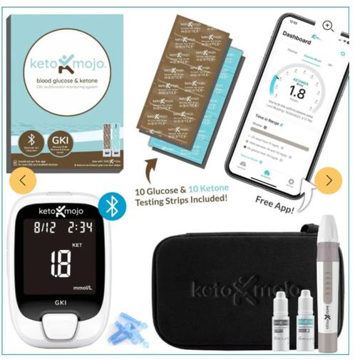 Keto-Mojo GKI Basic Starterskit + 120 teststrips, Sport en Fitness, Gezondheidsproducten en Wellness, Nieuw, Overige typen, Ophalen of Verzenden