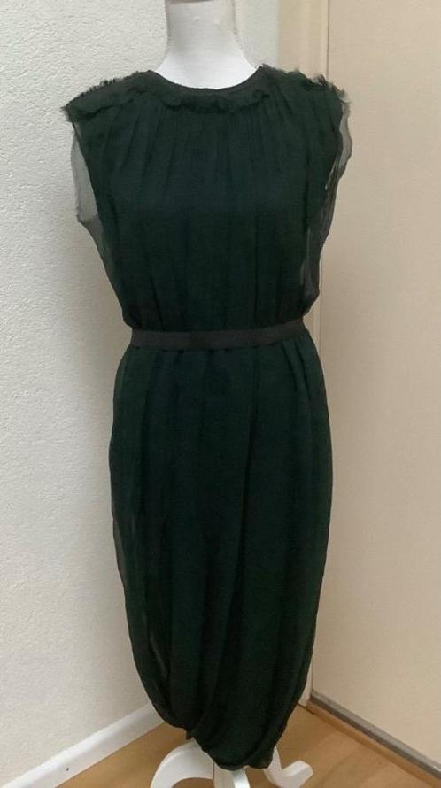Exclusieve Lanvin jurk maat 38/40 ZGAN, Kleding | Dames, Jurken, Zo goed als nieuw, Maat 38/40 (M), Groen, Onder de knie, Ophalen of Verzenden