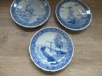 Delfts Blauw Wandbord set 3 stuks Royal Sphinx Holland, Ophalen, Zo goed als nieuw