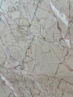 Uniek houten art deco dressoir met 3 cm beige marmeren bladd, Huis en Inrichting, Kasten | Dressoirs, Ophalen, 100 tot 150 cm