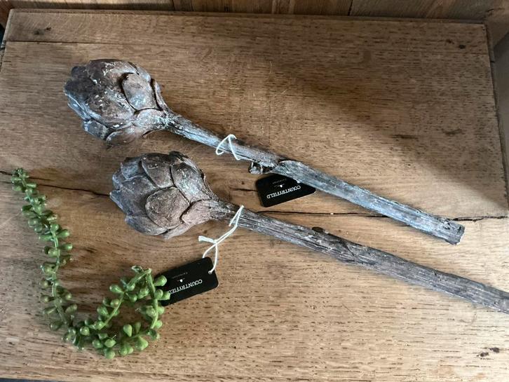 Nieuw set Countryfield decoratie artisjokken 39 cm., Huis en Inrichting, Woonaccessoires | Overige, Nieuw, Ophalen of Verzenden