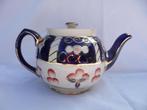 Sadler England theepot beige, blauw, goudkleur 1088., Ophalen, Gebruikt, Overige typen, Overige stijlen