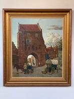Groot schilderij Bart Peizel Gevangenpoort Woudrichem 1942, Antiek en Kunst, Kunst | Schilderijen | Klassiek, Ophalen