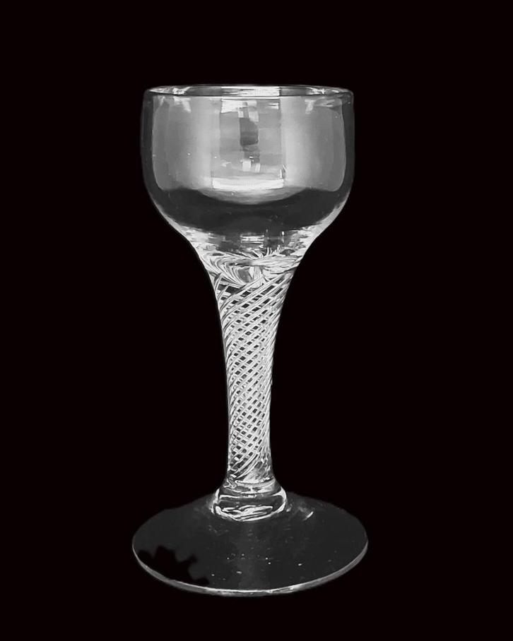 Georgisch mixed air twist wijnglas c170, Antiek en Kunst, Antiek | Glas en Kristal, Ophalen of Verzenden