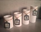 Wit met zwarte adventskandelaar, kandelaars 1 t/m 4, Overige materialen, Wit, Ophalen of Verzenden, Zo goed als nieuw