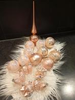25 VINTAGE OUD ROZE (ZALM)GLAZEN KERSTBALLEN NU ALLES 15€ ZI, Diversen, Kerst, Ophalen of Verzenden, Zo goed als nieuw