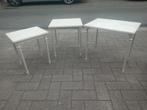 Vintage Set van 3 bijzettafeltjes, Minder dan 55 cm, Gebruikt, Hout, Ophalen