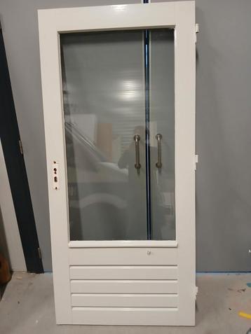 Vuren Achterdeur met Dubbel Glas - Rechtsdraaiend beschikbaar voor biedingen