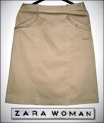 Rok ZARA WOMAN - beige - Maat 38 - Nieuwe Rok van Zara Woman, Kleding | Dames, Rokken, Nieuw, Beige, Maat 38/40 (M), Onder de knie