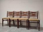 4x Vintage teak houten eetkamerstoelen stoelen hout stoel, Huis en Inrichting, Mid century modern Scandinavisch, Vier, Gebruikt