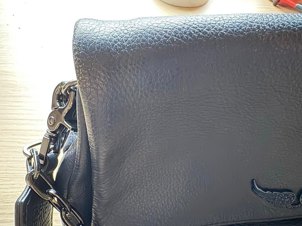 Zadig&Voltaire leren tas - donkerblauw, Ophalen of Verzenden, Gebruikt, Blauw, Handtas