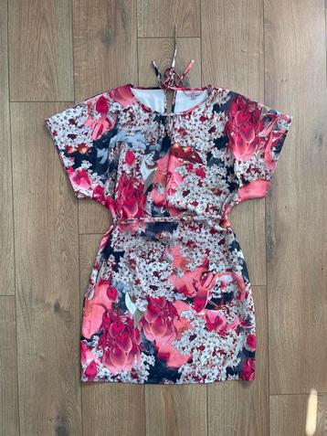 Ted Baker prachtige roze jurk met botanische print mt 3 (40) beschikbaar voor biedingen