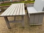 Tuinbank en tafel te koop, Gebruikt, Tuinset, Hout, Ophalen