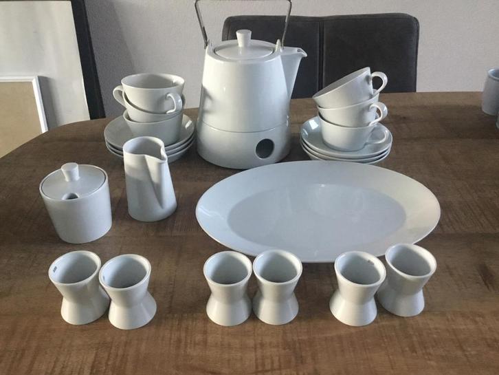Arzberg Tric theeservies wit porselein, Huis en Inrichting, Keuken | Servies, Nieuw, Compleet servies, Effen, Porselein, Ophalen of Verzenden