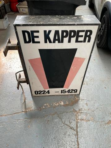 Antiek Reclamebord De Kapper beschikbaar voor biedingen