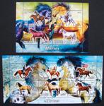 - 545 - 2 Blokken met 10 div. Paarden rassen., Postzegels en Munten, Verzenden, Gestempeld, Dier of Natuur