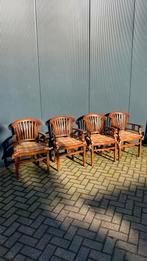 Set van vier houten stoelen., Huis en Inrichting, Stoelen, Vier, Zo goed als nieuw, Ophalen