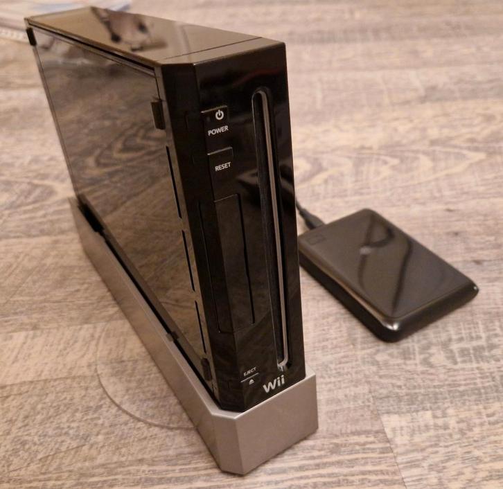 Nintendo Wii zwart zeer compleet 150+ spellen, Spelcomputers en Games, Spelcomputers | Nintendo Wii, Gebruikt, Met 2 controllers