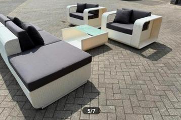 Design set tuinmeubelen fauteuils + sofa + tafel beschikbaar voor biedingen