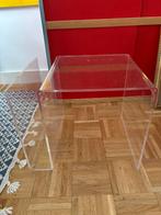 Plexiglas bijzettafel, Minder dan 45 cm, Ophalen of Verzenden, Zo goed als nieuw, Rechthoekig