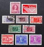 Italië : 10 pakketzegels en fiscale zegels periode 1930-1970, Ophalen of Verzenden, Gestempeld