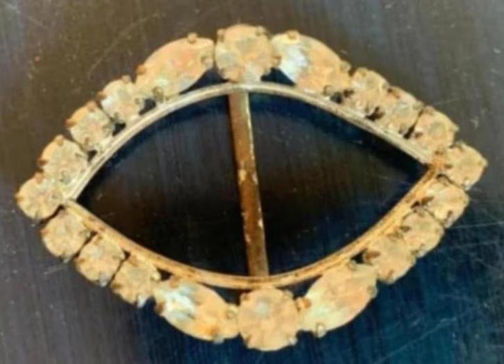 Gesp kleine steentjes; oogvorm; riem gesp, riemgesp, Kleding | Dames, Riemen en Ceinturen, Zo goed als nieuw, Losse buckle of gesp