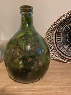 Groene vaas met terrarium., Huis en Inrichting, Woonaccessoires | Vazen, Minder dan 50 cm, Groen, Glas, Gebruikt