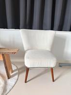 Crème-witte retro slipperstoel, Huis en Inrichting, Stoelen, Wit, Ophalen of Verzenden, Zo goed als nieuw, Eén