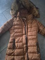 Mooie bruine winterjas met bontkraag - Maat M, Bruin, Melya Melody Paris, Zo goed als nieuw, Ophalen