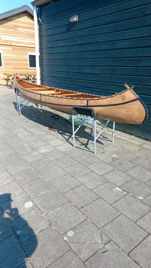 Te koop aangeboden zelf gebouwde 16" foot houten kano, Watersport en Boten, Kano's, Gebruikt, Eén persoon, Ophalen