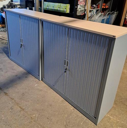 2 Metalen TDS roldeurkasten, grijs 120 hoog, Huis en Inrichting, Kasten | Roldeurkasten en Archiefkasten, Gebruikt, 100 tot 150 cm