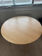 Jysk Marstrand eiken uitschuifbare ronde eettafel 110 cm, Huis en Inrichting, Ophalen, 100 tot 150 cm, Zo goed als nieuw, 150 tot 200 cm