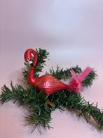 Kerstbal ornament glas flamingo op clip, Diversen, Kerst, Ophalen of Verzenden, Zo goed als nieuw