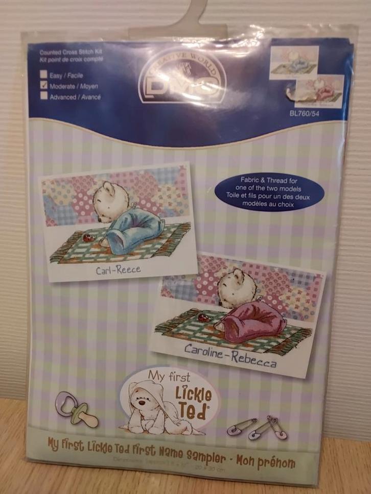 Borduurpakket Lickle Ted BL760/54, Hobby en Vrije tijd, Borduren en Borduurmachines, Ophalen of Verzenden