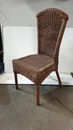 Mooie 50-er jaren Engelse rieten stoel, Huis en Inrichting, Stoelen, Ophalen, Gebruikt, Bruin, Riet of Rotan